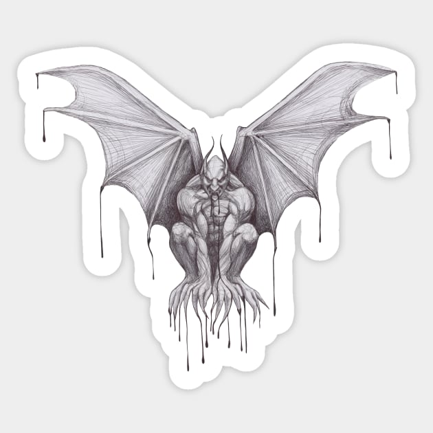 Gargoyle Sticker by zeljkica